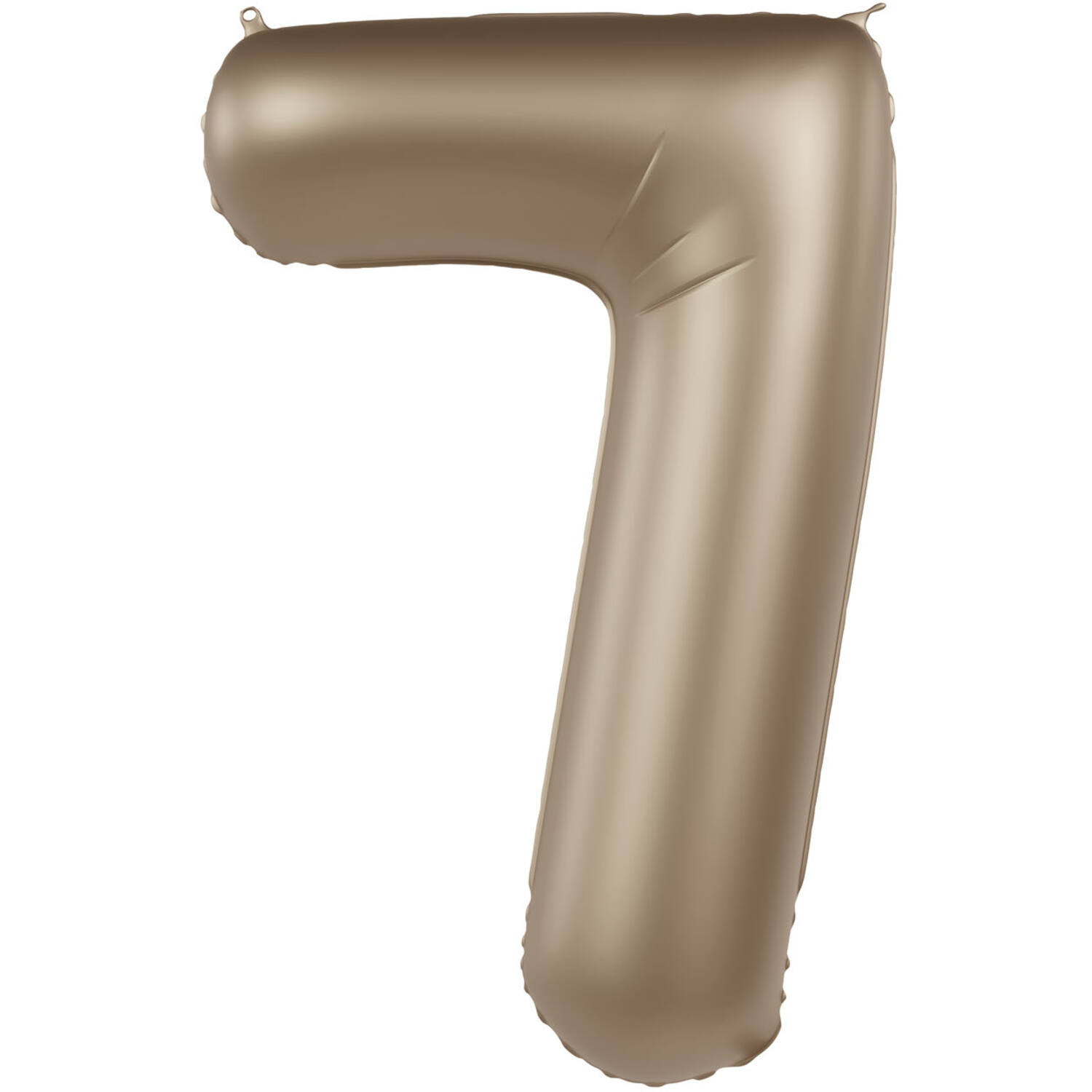 Folienzahl 7 satin gloss starlight gold 34 in / 86cm mit Helium und Gewicht