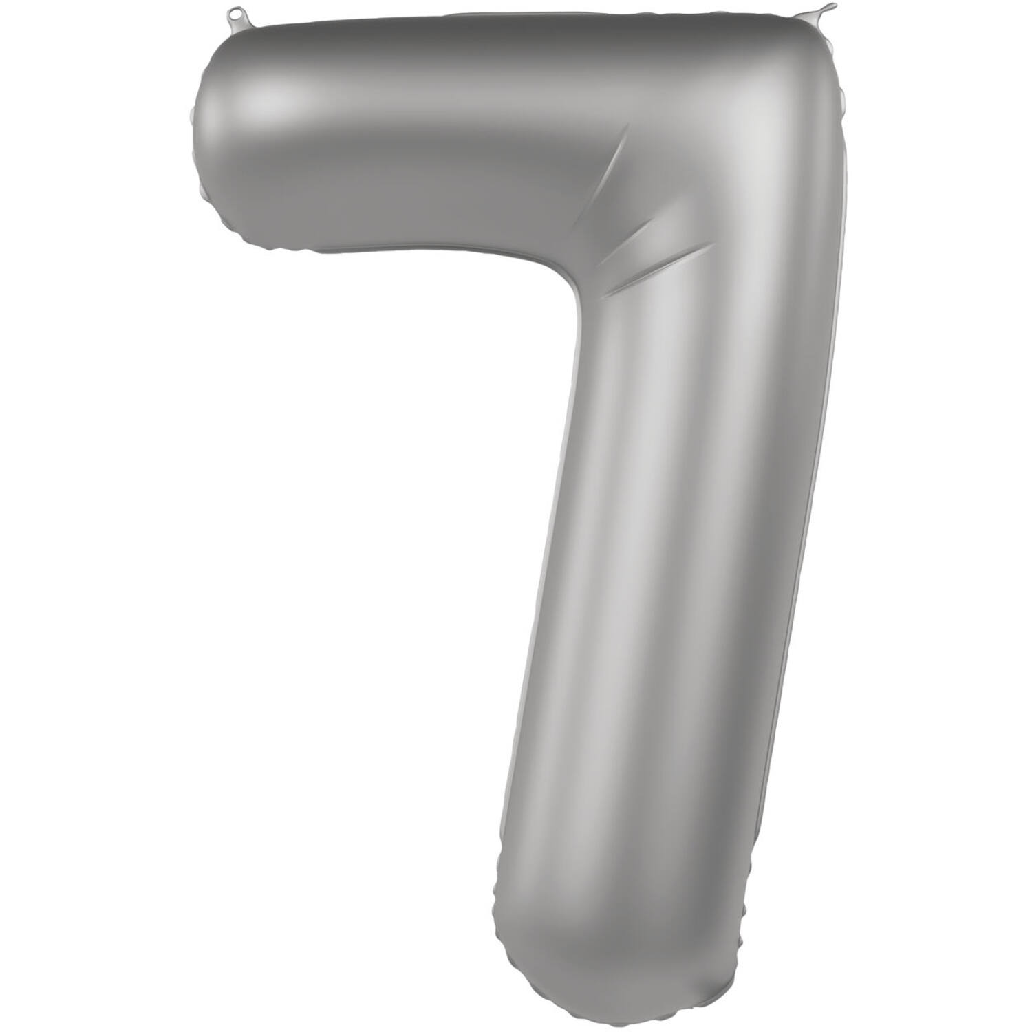 Folienzahl 7 satin gloss moonlight silver 34 in / 86cm mit Helium